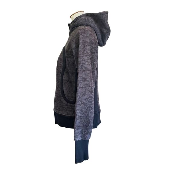 Lululemon Iconic Scuba Hoodie Gray & Black Thumbholes Full Zip Women’s Small/201 - Picture 8 of 12